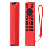 For TCL RC813A RC923A Remote Control Silicone Cover with Lanyard Protective Cover Shell Anti Slip Television Remote Cover raudona