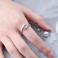 @ Stainless Steel Hug Adjustable Ring Band Jewelry Gift For Women Teen Girls UKR682_60%OFF