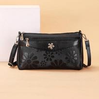 Nauji maži pečių krepšiai moterims Messenger Bag Telefono piniginė Mama Pu Odinė sankaba Crossbody rankinės maišelis 28*8*17cm juoda