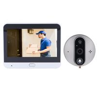 Išmanusis katės akies durų skambutis 2MP 1080P 5000MAH 170 laipsnių žiūrėjimo kampas PIR infraraudonųjų spindulių aptikimo naktinis matymas
