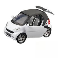 1/32 Scale Simulation Benz Smart Alloy Model Car Metal Pull Back Door Openable Sound and Light Toy Children's Diecast Toy Car Gift for Boys balta