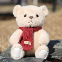 Eight-inch scratch doll machine bear bib bear doll teddy bear plush toy children's sleeping doll birthday gift 25cm 8 Inch Grab Doll