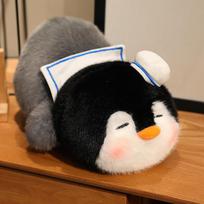 Cute soft cute navy penguin doll plush toy aquarium penguin doll children soothing doll 23cm