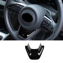 For Toyota Yaris /yaris Cross    CarbonFiber Car Steering Wheel Panel Cover Trim Decorate Frame Sticker Accessories ABS black A