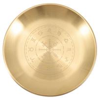Wizard Altar Plate Round Copper Ritual Tray For Holder Tarot Display Religious Ceremony Decorative Home Decoration 14.3X14.3X1CM