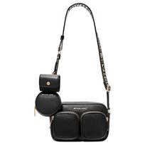 Michael Kors Mk Jet Set Gold Hardware Zipper Closure Leather Crossbody Shoulder Bag Women bags Black 35S2GTTC6L-BLACK Basic Set (Bag+Dust Bag)