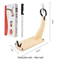 Premium Wooden Ham Stand Jamonero for Serrano and Iberico Hams Ideal With Non-Slip for Display and Carving Sturdy Design