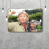 steve irwin TV host Retro Vintage Tin Sign Poster Decorative Plaque Metal Plate Wall Decor 20x30cm（7.8x11.8inch）