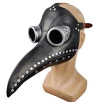 Maro daktaro kaukė Helovino Steampunk kaukė Varnos snapas Paukščio snapo kaukė Black and Silver Bird Bea