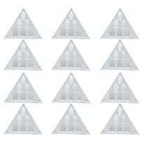 12PCS Impaling Clips for Acoustic Panels Galvanized Steel Triangular Push On Impaler Mount with Screws for Soundproof