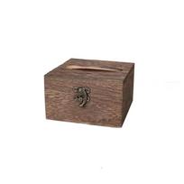 Wood Napkin Holder Vintage Tissue Case Napkin Dispenser Tissue Box  Hotel Brown-Square