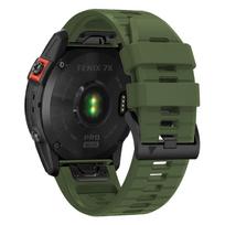 QuickFit 26 22 Watch Bands For Garmin Fenix 7X 7 Pro 6 6X 5X Plus/Epix Gen 2 51mm 47mm/Forerunner 965 955 945 935 Silicone Strap QuickFit 22mm armijos žalia spalva