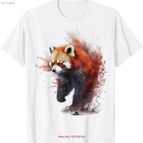 Red Panda Animal Print Art Lover T Shirt vintage Washed streetwear Stylish fashion Soft graphic Slightly Breathable Versatile S įvairiaspalvis
