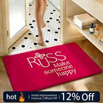 Soft Absorbent Non-Slip Rug Music Russ Floor Mat Home Decor Doormat Bedroom Floor Mat Shower Carpet 40x60cm