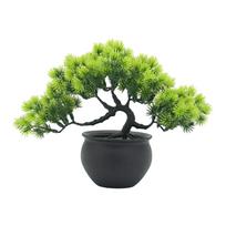 Artificial Bonsai Tree Decorative Artificial Tree Simulation Tree Faux Plants for Bathroom Table Bookshelf Home Decorations žalia