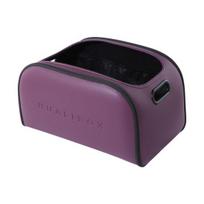 Large Capacity Car Storage Box for Passenger Seat Faux Leather Organizer with Wide Opening Trunk Container for Tidying Interior violetinė