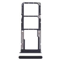 For Xiaomi Redmi 13C 4G SIM Card Tray + SIM Card Tray + Micro SD Card Tray juoda