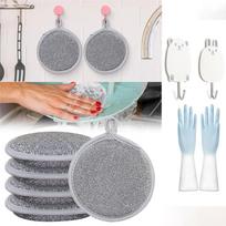 ABBY-Multipurpose Wire Dish Washing Rags, 2025, The Latest Multi-Purpose Wire Tableware Cover, Is Used For Wet And Dry As Shown C