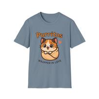 Unisex Softstyle T-Shirt Mens Womens Tees Top Calico Kitten Funny Purritos Wrapped in Love Cat Tee XL