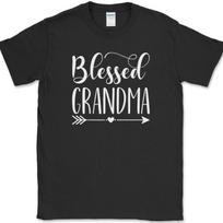 Blessed Grandma T-Shirt Mens Womens Tees Top Family Love Grand Mother's Day Gift Text Tee 2XL
