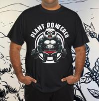 Plant Powered Vegan Gym Weightlift Gym Panda Gym Fitness T-Shirt Mens Womens Tees Top L