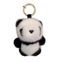 Bag Decoration Small Panda Plush Doll Animal Dolls Mink Hair Keyrings  Bag Charm Panda