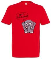 Aš ožys T-shirt linksmas komiksų animacinis personažas lokys dramblys gyvūnų garsai S