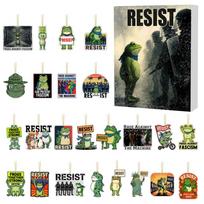 Christmas Countdown Calendar Frog Acrylic Hanging Decor For Holiday Gift Giving StyleA