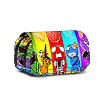 Rainbow Friends Double Layer Pen Bag With Spacious Capacity For Kids School Supplies StyleA