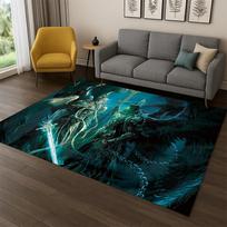 Retro Heroes of Might and Magic Map Game Carpet Rug for Bedroom Living Room Sofa Playroom Doormat Home Decor,Area Rug Non-slip 40x60cm