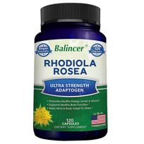 Rhodiola Rosea Powder 1000 Mg Dietary Supplement, Ultra Strength, 120 Capsules Per Bottle 120 Capsules