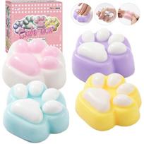 4Pcs Taba Stress Relief Squishy Toys Cat Paw, Cute Kawaii Paw Sensory Squeeze Toys, Handmade Ultra Soft Animal Squishies Toys, Party Favors Squishy Fi
