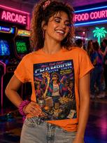 Mall Food Court Champion T-Shirt 80s Retro Arcade Graphic Tee Funny Food 4XL