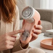 USB Plug Fabric Shaver Lint Remover Portable Defuzzer for Clothes Sofa Blanket rožinė