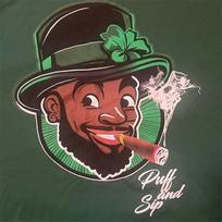Augusta Sportswear T-Shirt Mens Unisex XL Green St. Patrick's Day Puff and Sip L