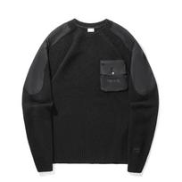 Li Ning Knitwear Men's Caviar Black Crew Neck Moderate AMBV403-3 M