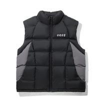 Li Ning Down Vests Men's Caviar Black/Smoky Ink Gray Stand Collar Moderate Reversible AMRV081-4 L