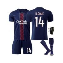 (#14 D.DOUE, 28#) (#14 D.DOUE, 28#) 25-26 Paryžiaus pagrindinis senas modelio numeris Futbolo marškinėliai vaikams ir suaugusiems