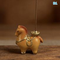 Resin/Ceramic Material Chinese New Year Zodiac Pony Incense Burner Ornamental Creative Incense Stick Holder 2026 Horse Year