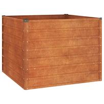 vidaXL Aukštas sodo lovelis, rūdžių, 100x100x77cm, Corten plienas