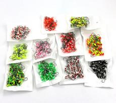 1g/2cm 100vnt/stal. Spalvinga Jig Head Hengjia kieto švino žvejybos masalas su vienu kabliuku 100pcs sent as picture