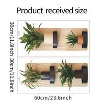 Simuliacija 3D žalias augalo vazonas Miegamojo Svetainės Balkono Namų Puošyba Sienos Lipdukas 30*60CM*2PCS/fun-b29