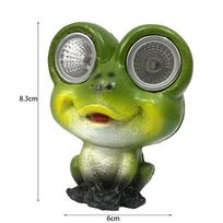 Solar Powered LED Lights Garden Bird Frog Animal Lawn Lamps Ornament Waterproof Lamp Resin Figurines Lights Outdoor Solar Lamps