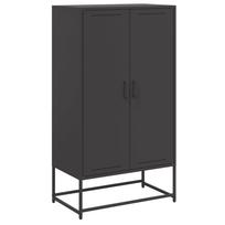 vidaXL Komoda, juodos spalvos, 68,5x38,5x123,5cm, plienas