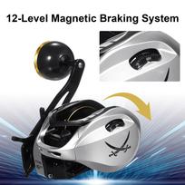 Baitcasting Reel 16KG Drag Power 6+1 BB 6.3:1 Single Handle Fishing Reel with Magnetic Brake System