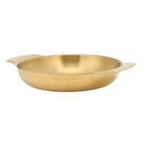 Stainless Steel Paella Pan Easy Cleanup Uniform Heating Double Ear Pot Flat Bottom Skillet Pan Type 1