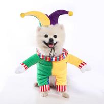 3D Clown Costume for Dogs - Funny Halloween Outfit for Puppies XL