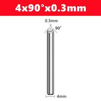 CNC frezos antgalis 3 briaunų piramidiniai graviravimo antgaliai 4mm/6mm kotas karbido freza 20,30,40,45,60,90 laipsnių CNC frezavimo įrankis 1pcs