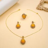 Turkish Alexandrite Color-Changing Jewelry Set: Luxurious 925 Sterling Silver Earrings, Ring, Necklace for Women.