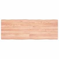 vidaXL Stalviršis, šviesiai rudas, 140x50x(2-6) cm, medienos masyvas